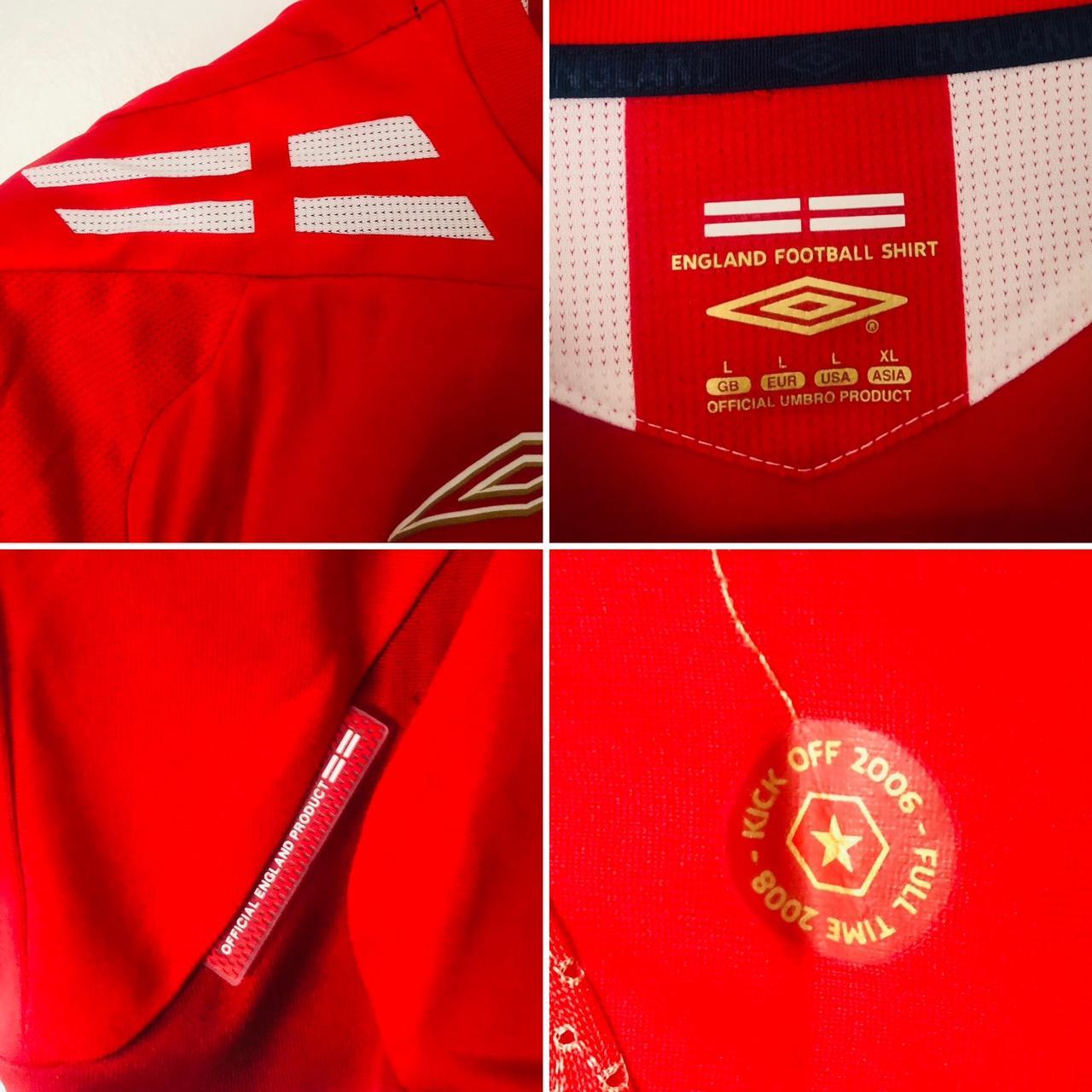 England 2006/2008 Red Away Football Shirt (L)