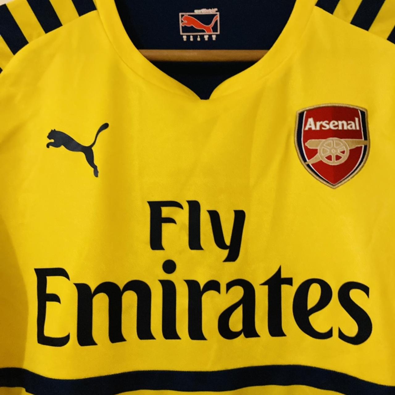 Arsenal 2015/2016 Yellow Training Football Shirt (M)