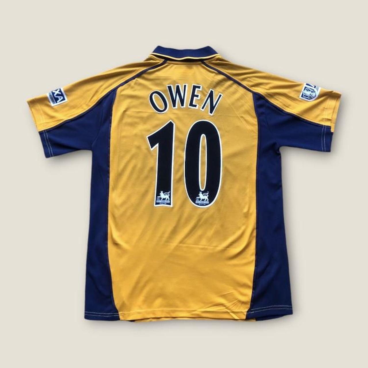 Liverpool 2000/2001 Yellow & Navy Football Shirt (L)