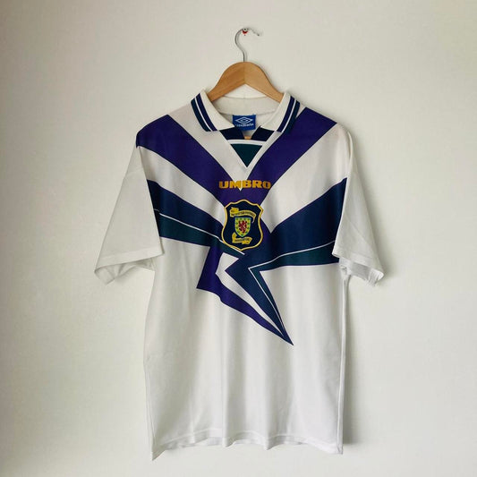 Scotland 1994/1996 White Away Football Shirt (L)