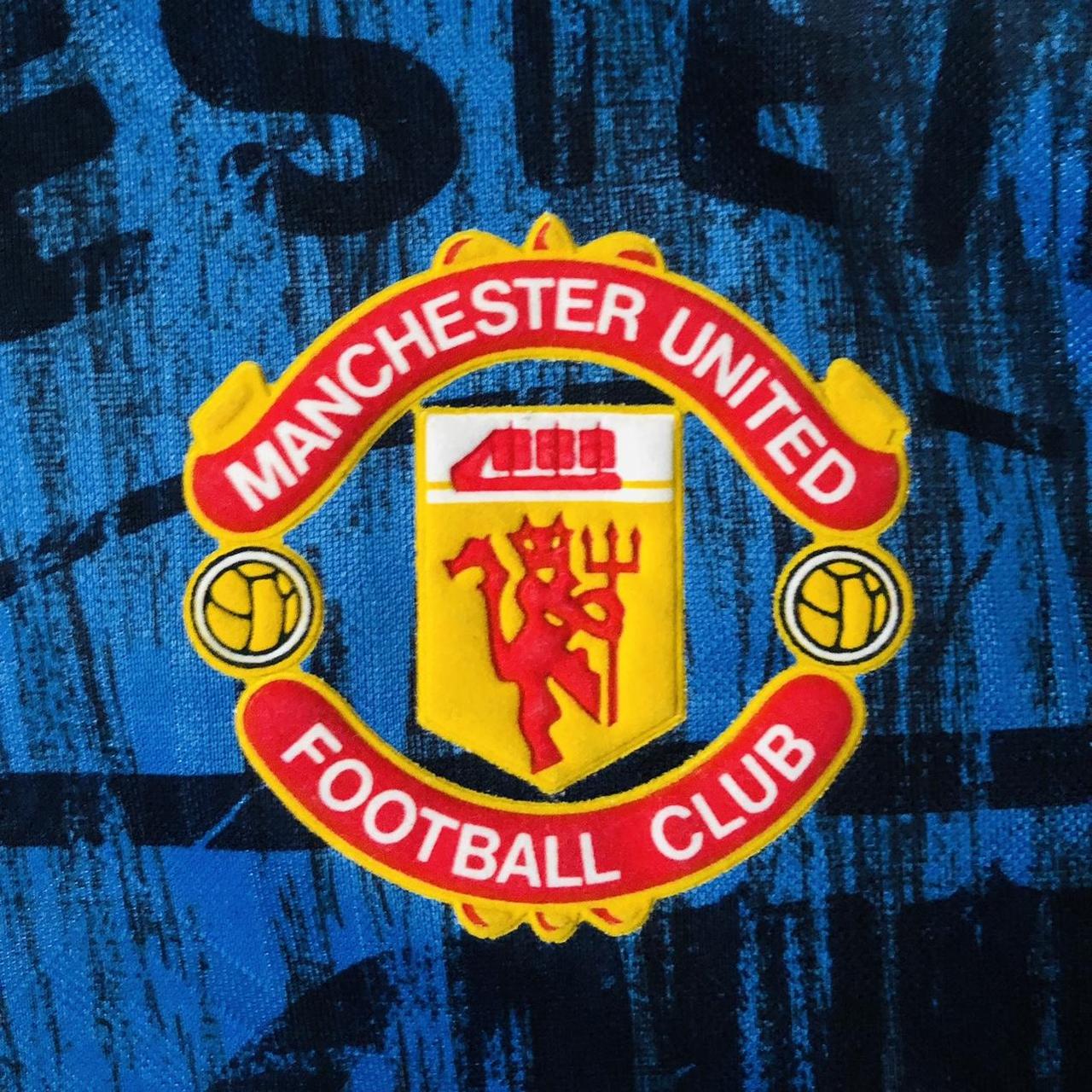 Manchester United 1992/1993 Blue Away Football Shirt (M)