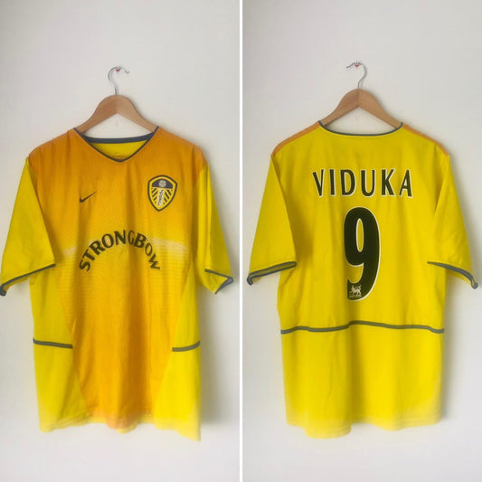 Leeds United 2002/2004 Yellow Away Football Shirt (L)
