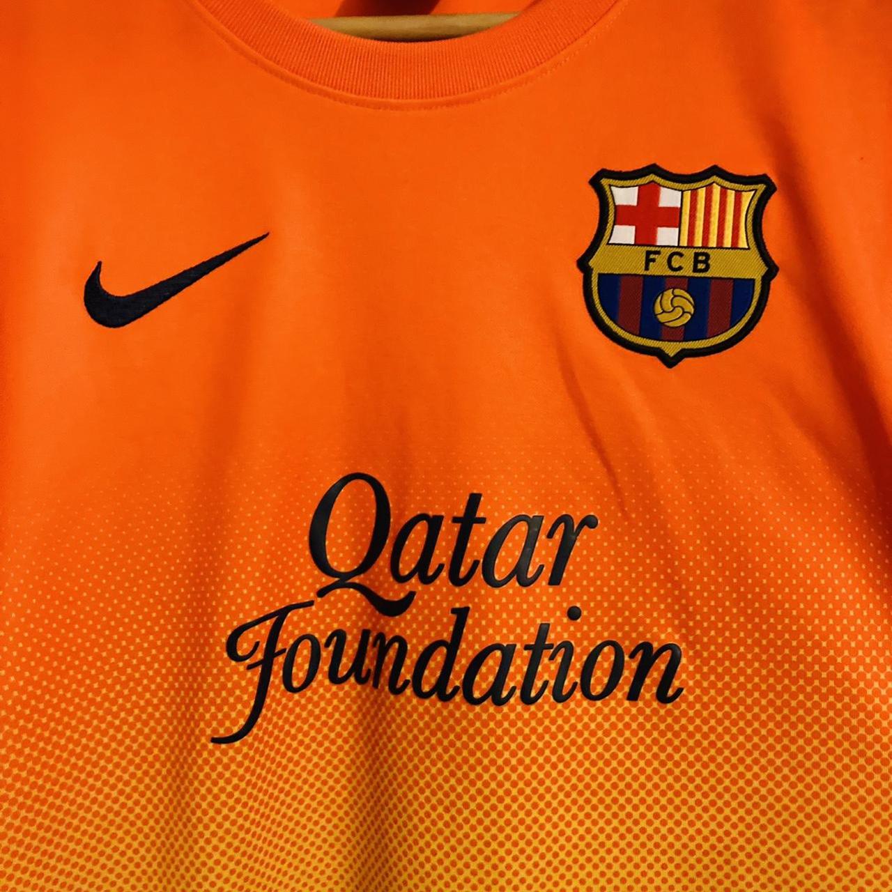Barcelona 2012/2013 Orange Away Football Shirt (S)