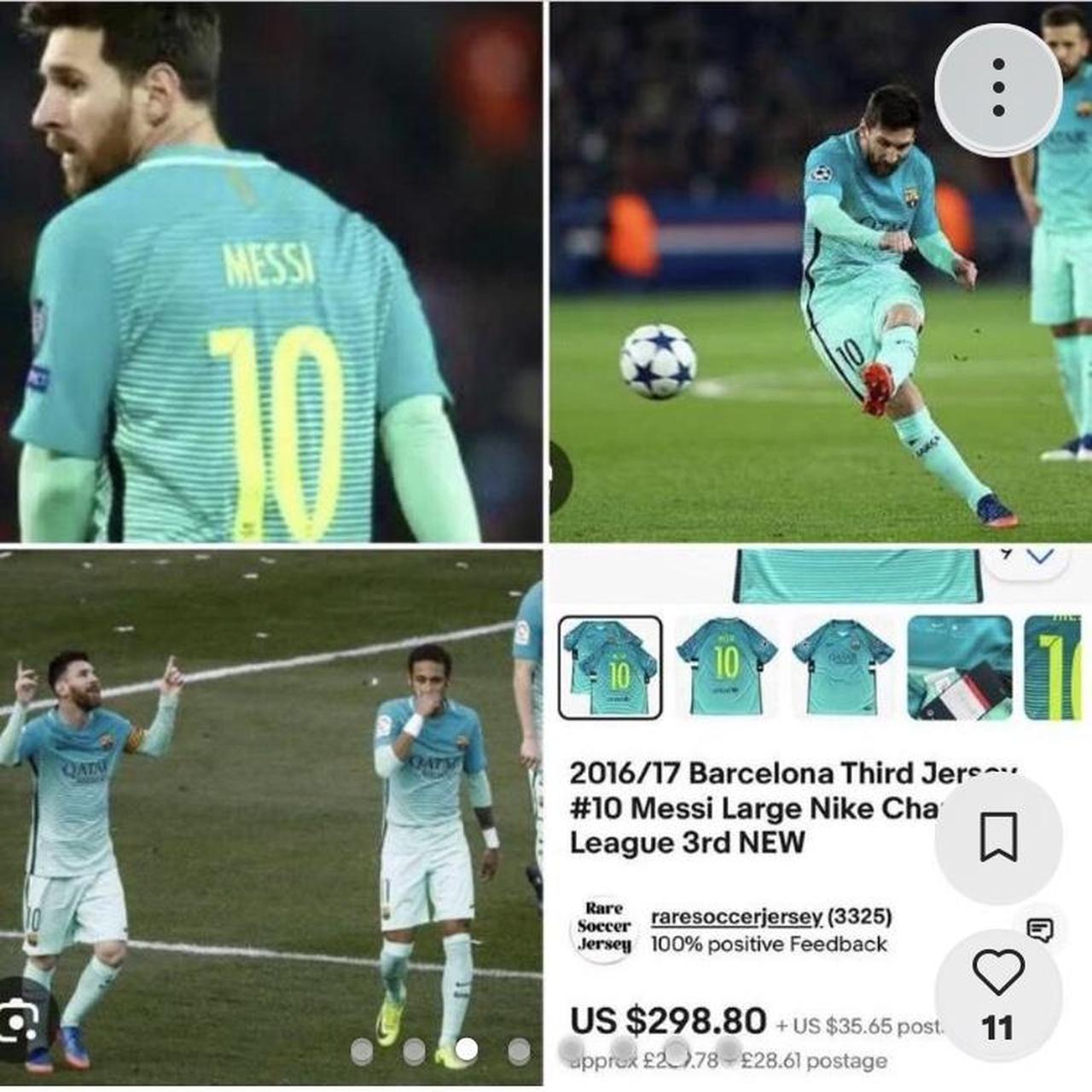 Barcelona 2016/2017 Blue Third Football Shirt (XL)