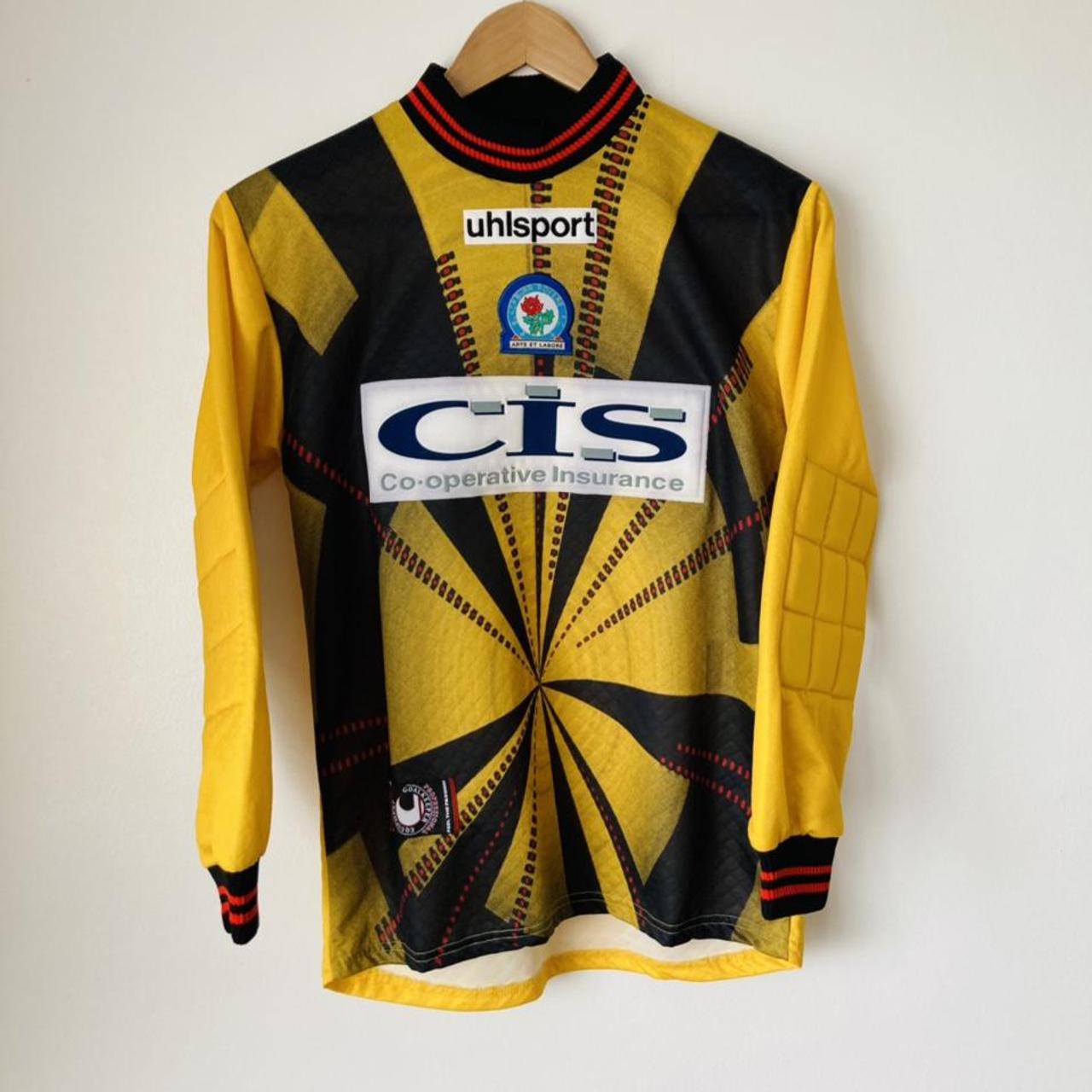Blackburn 1998/200 Yellow & Black Goalkeeper Football Shirt (XS)