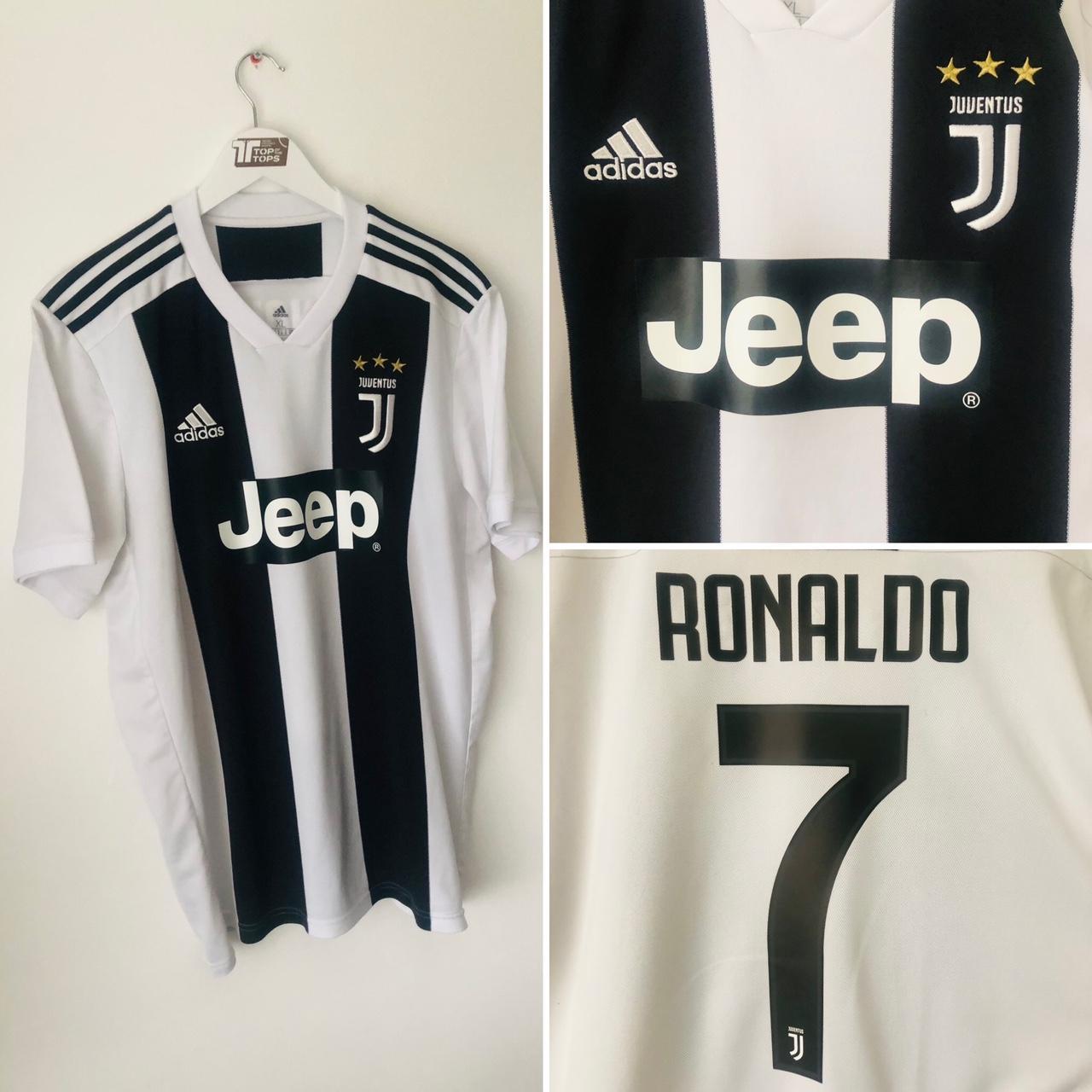 Juventus 2018/2019 Black & White Home Football Shirt (XL)