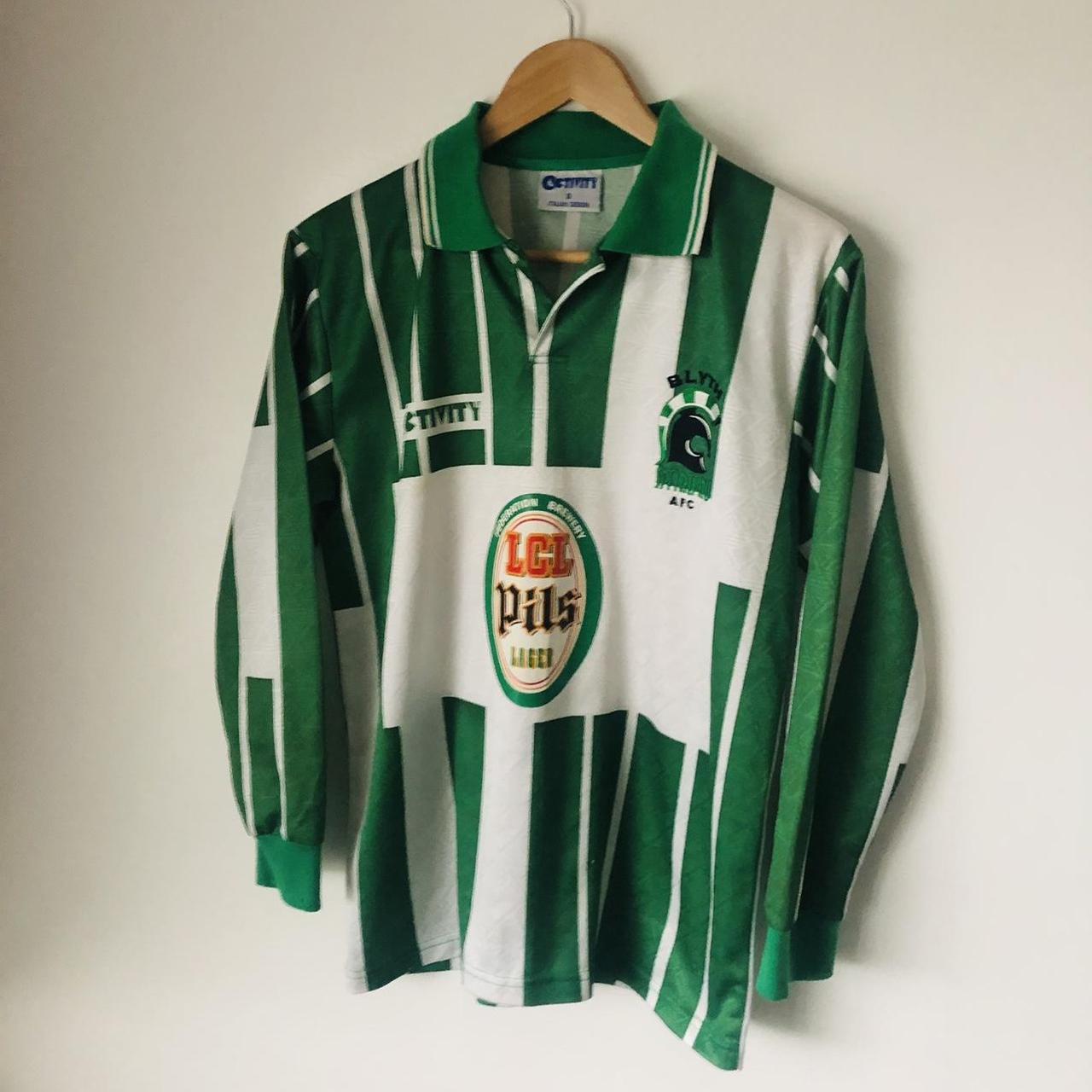 Blyth Spartans 1997/1998 Green & White Home Football Shirt (S)