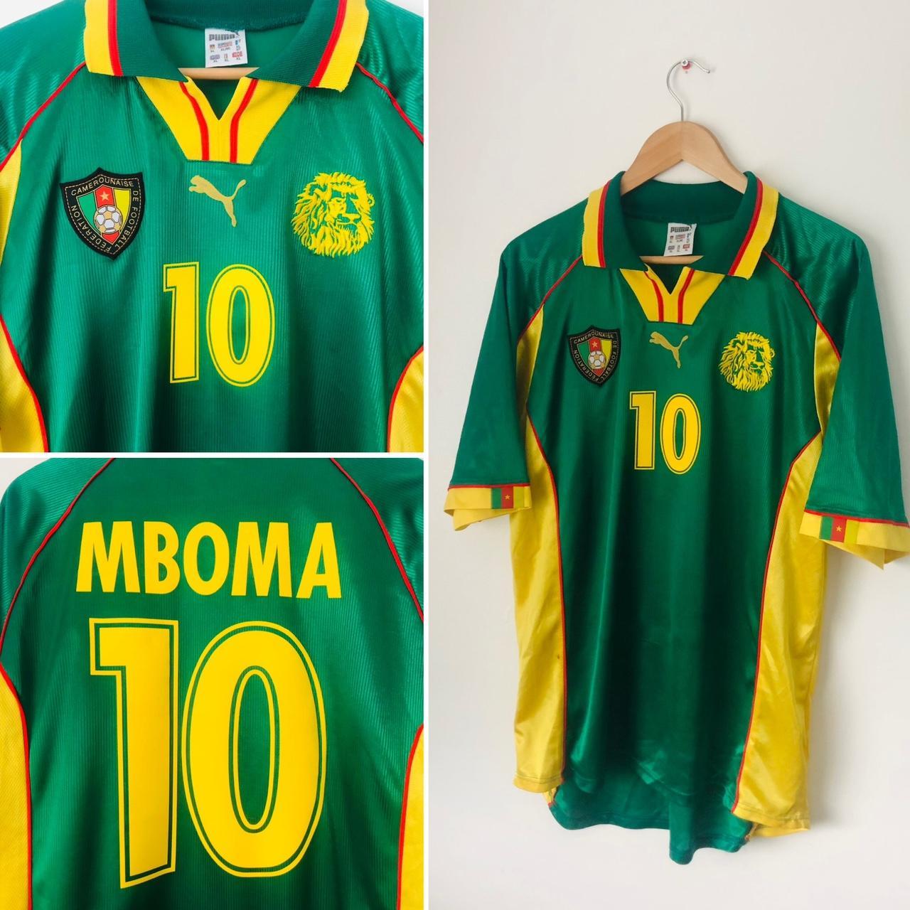 Cameroon 1998 Green & Yellow Home Football Shirt (XL)