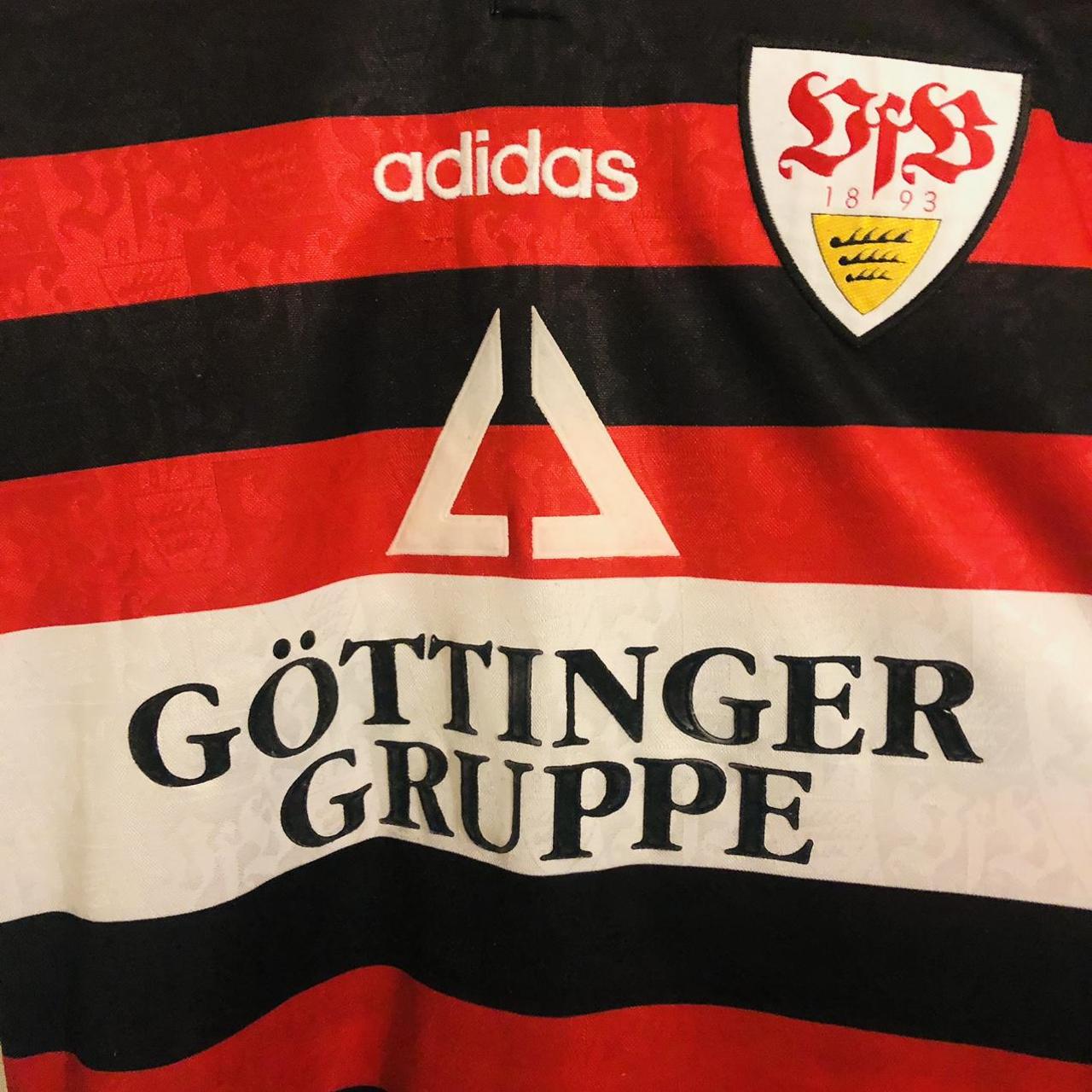 VfB Stuttgart 1997/1998 Red & Black Away Football Shirt (XS)