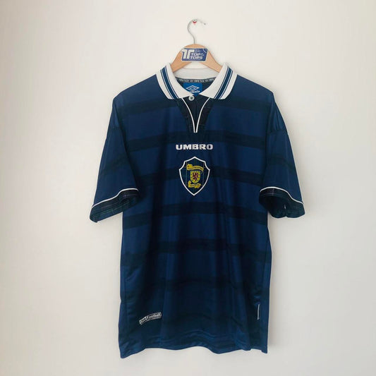 Scotland 1998 Blue Tartan Home Football Shirt (L)