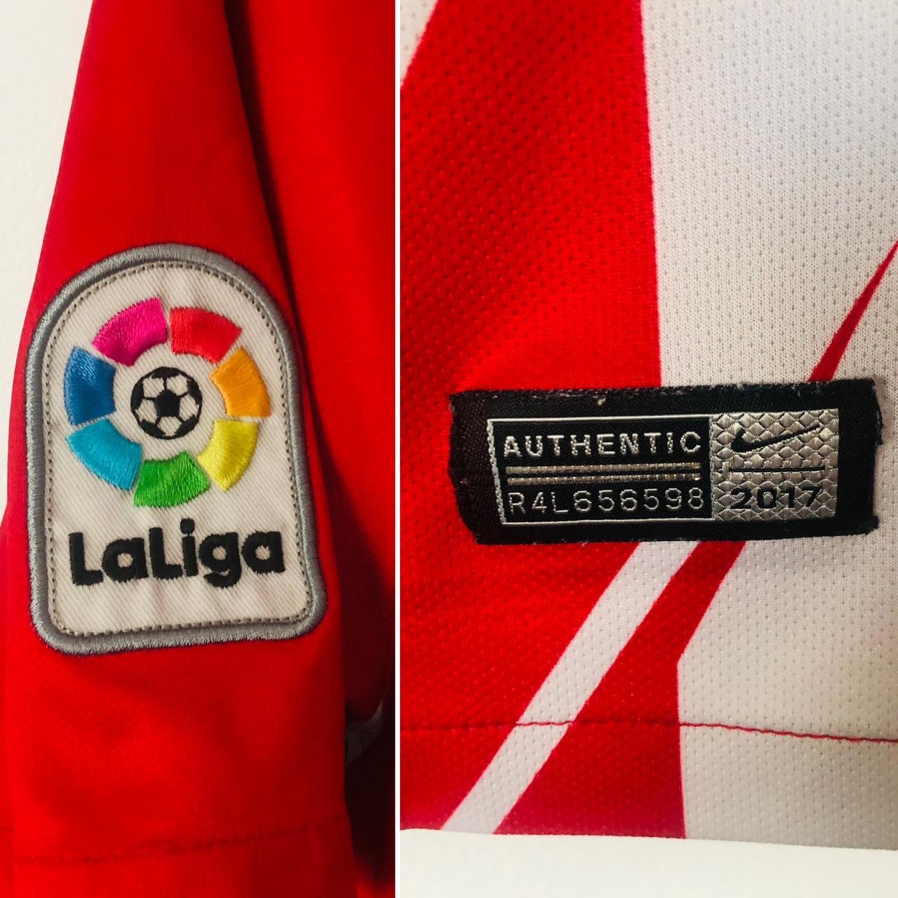 Atletico Madrid 2017/2018 Red & White Home Football Shirt (M)