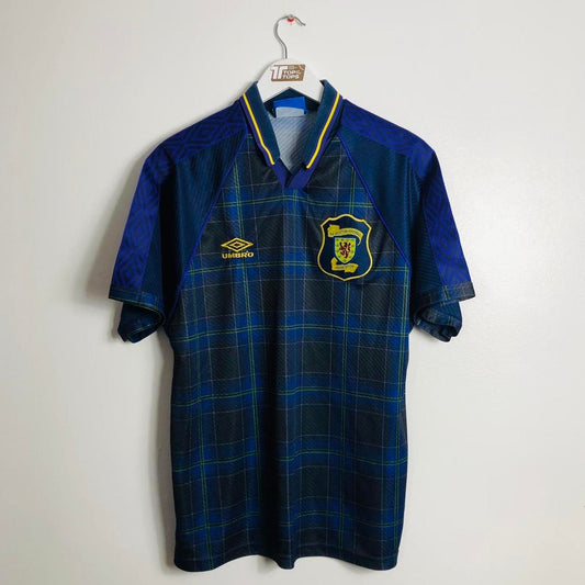 Scotland 1994/1995 Navy Home Football Shirt (L)