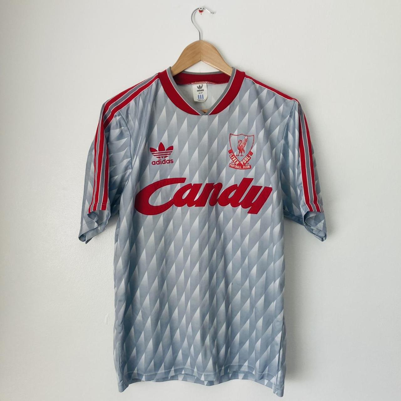 Liverpool 1989/1991 Grey Away Football Shirt (M)