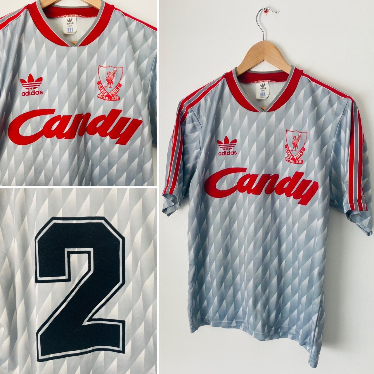Liverpool 1989/1991 Grey Away Football Shirt (M)