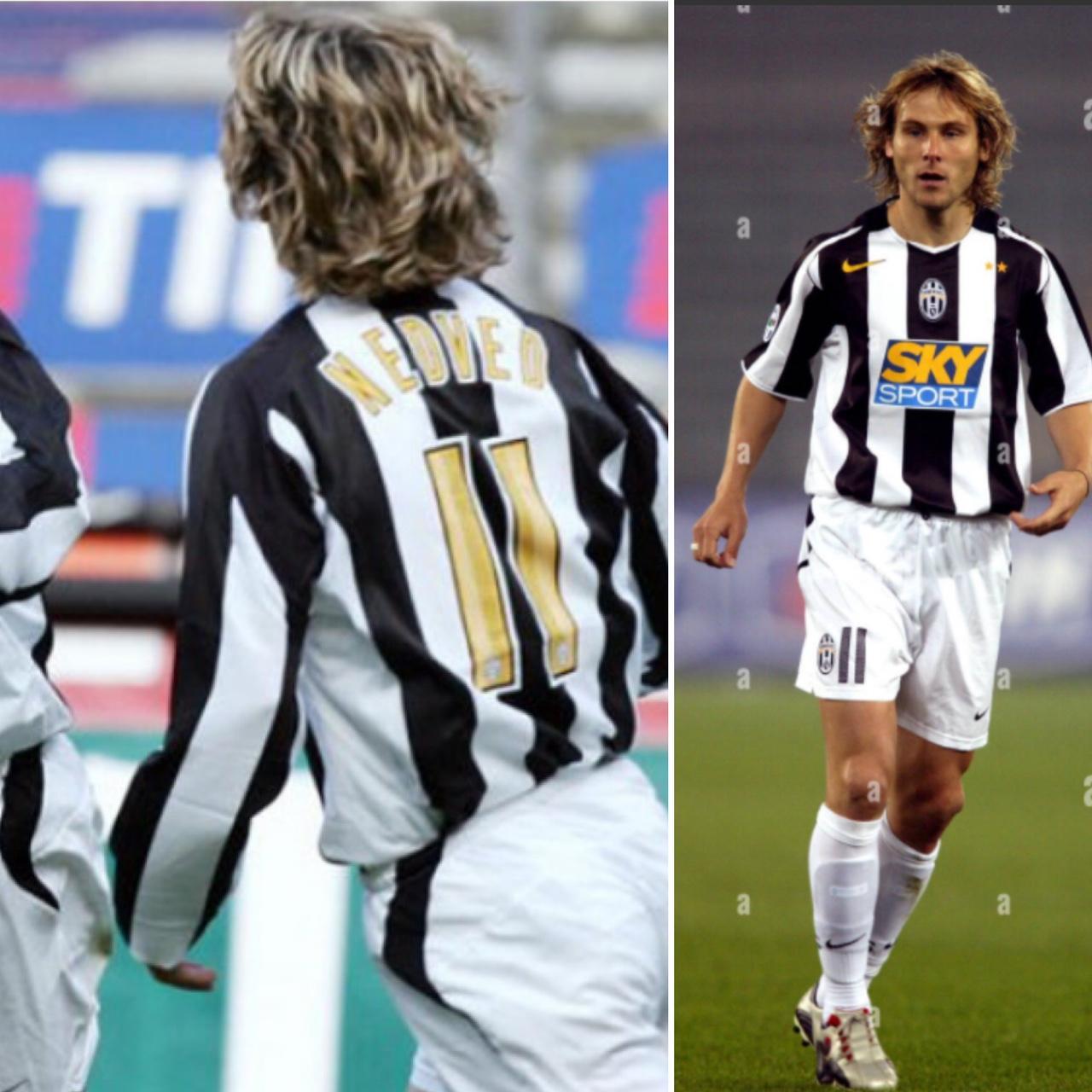 Juventus 2004/2005 Black & White Home Football Shirt (XL)