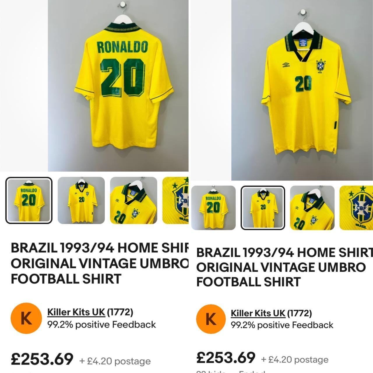 Brazil 1994 Yellow Home Football Shirt (M)