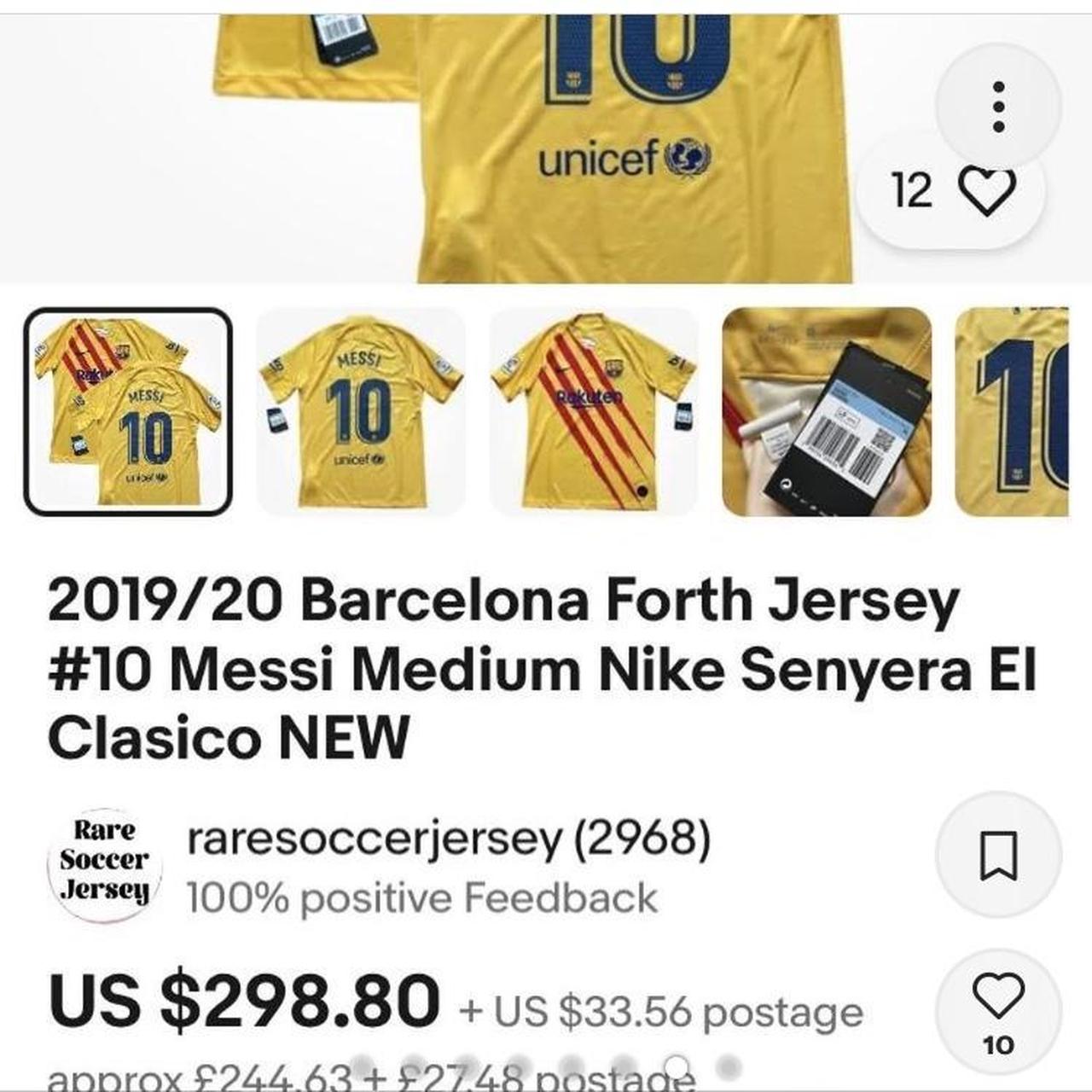 Barcelona 2019/2020 Yellow Fourth Football Shirt (XXL)