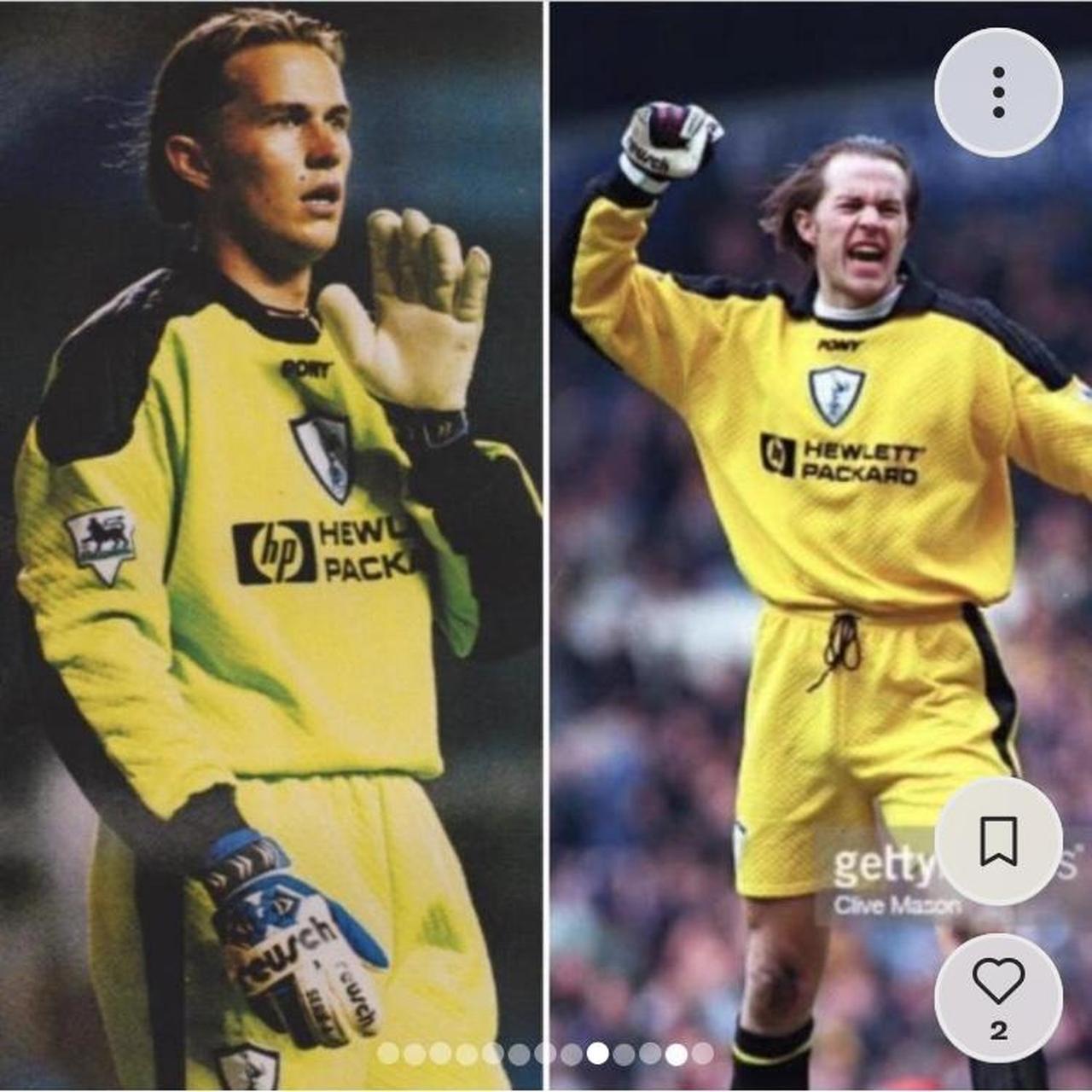 Tottenham Hotspur 1997/1998 Yellow Goalkeeper Football Shirt (M)