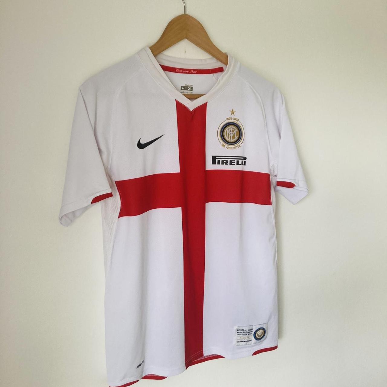 Inter Milan 2007/2008 White Home Football Shirt (YXL)
