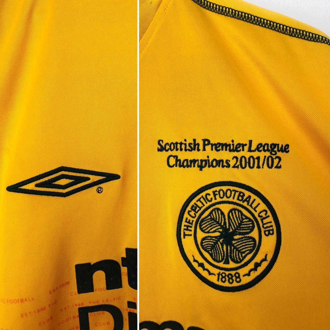 Celtic 2002/2003 Yellow Away Football Shirt (XL)