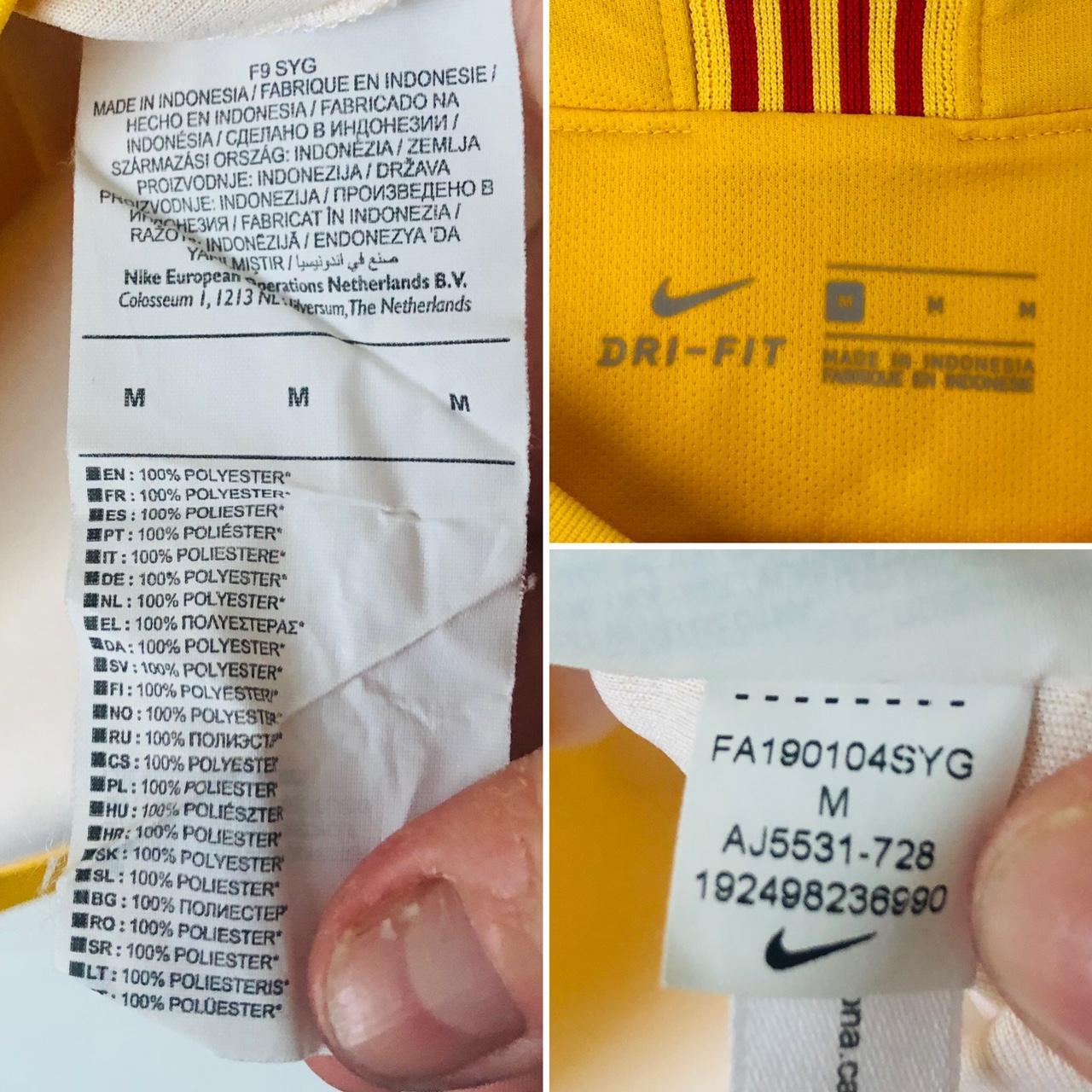 Barcelona 2019/2020 Yellow Away Football Shirt (M)