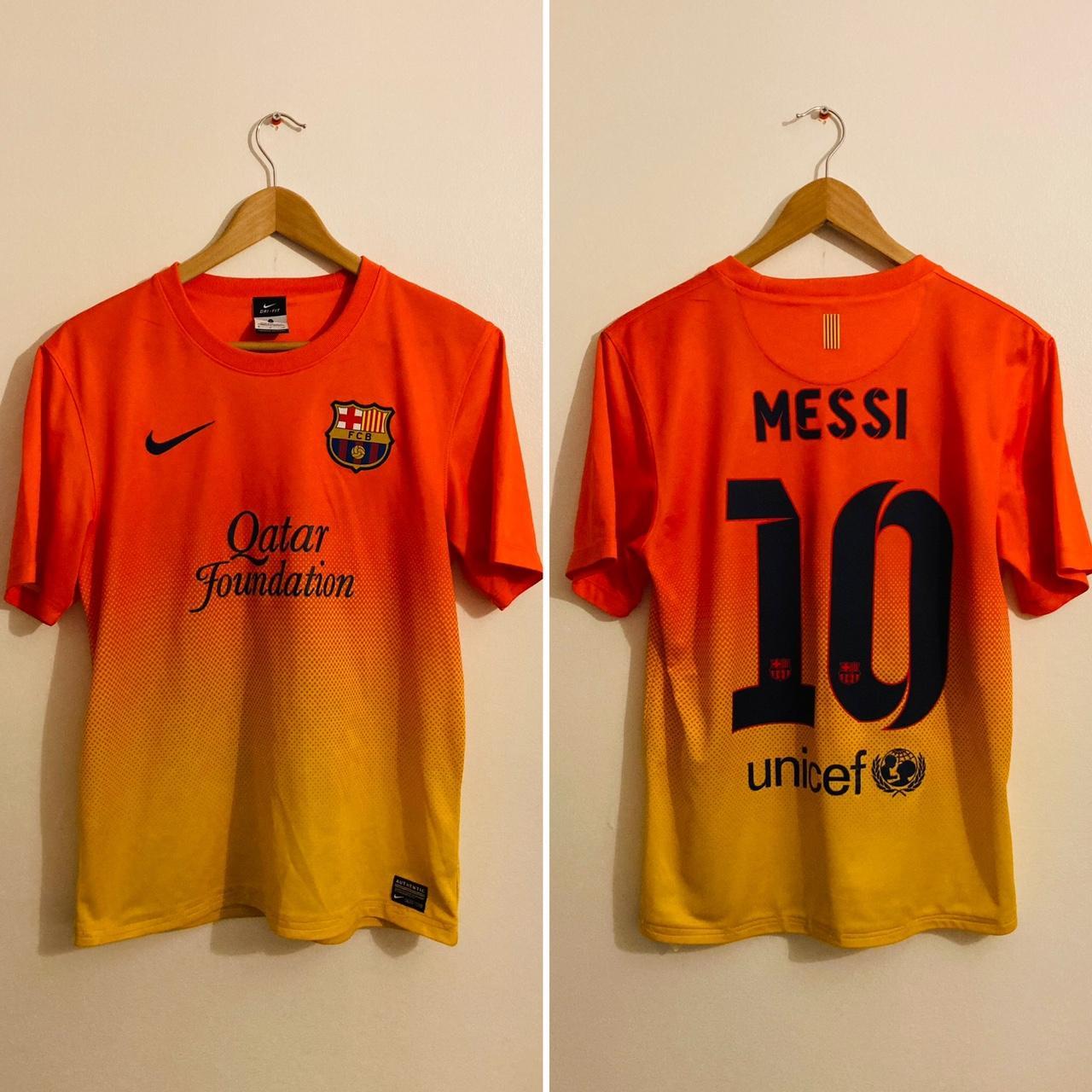 Barcelona 2012/2013 Orange Away Football Shirt (S)