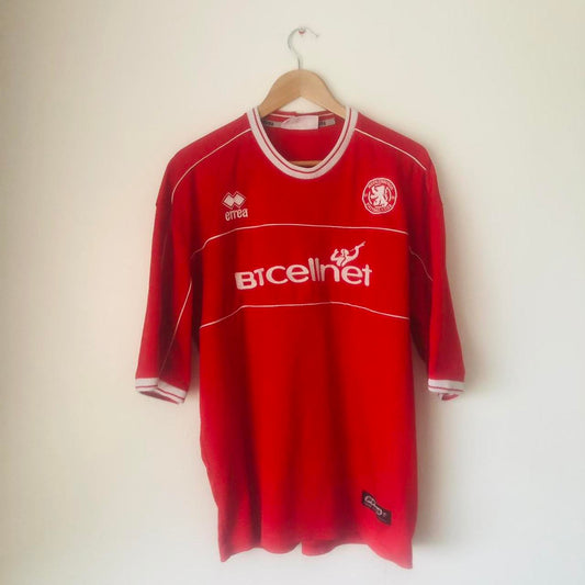 Middlesbrough 2001/2002 Red Home Football Shirt (XL)