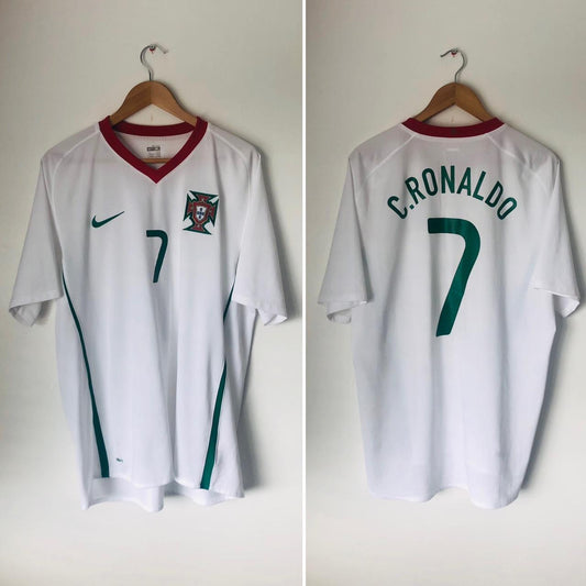 Portugal 2008 White Away Football Shirt (XL)