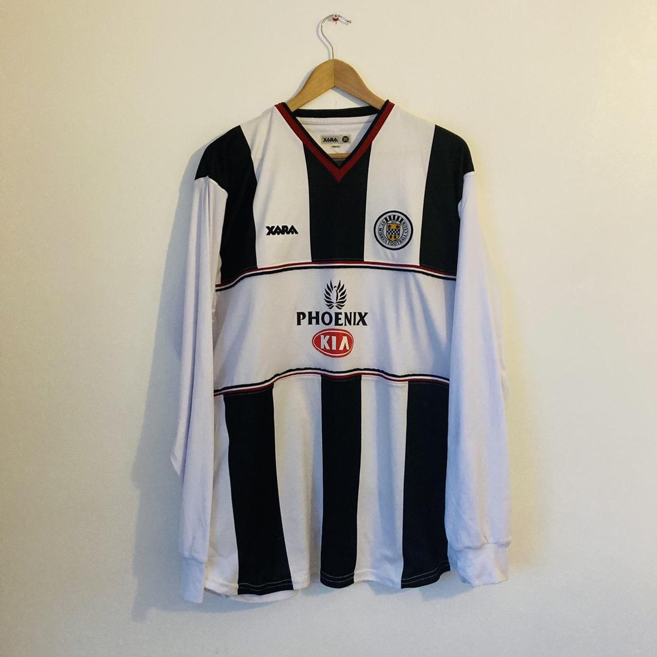 St Mirren 2003/2004 White & Black Home Football Shirt (XL)