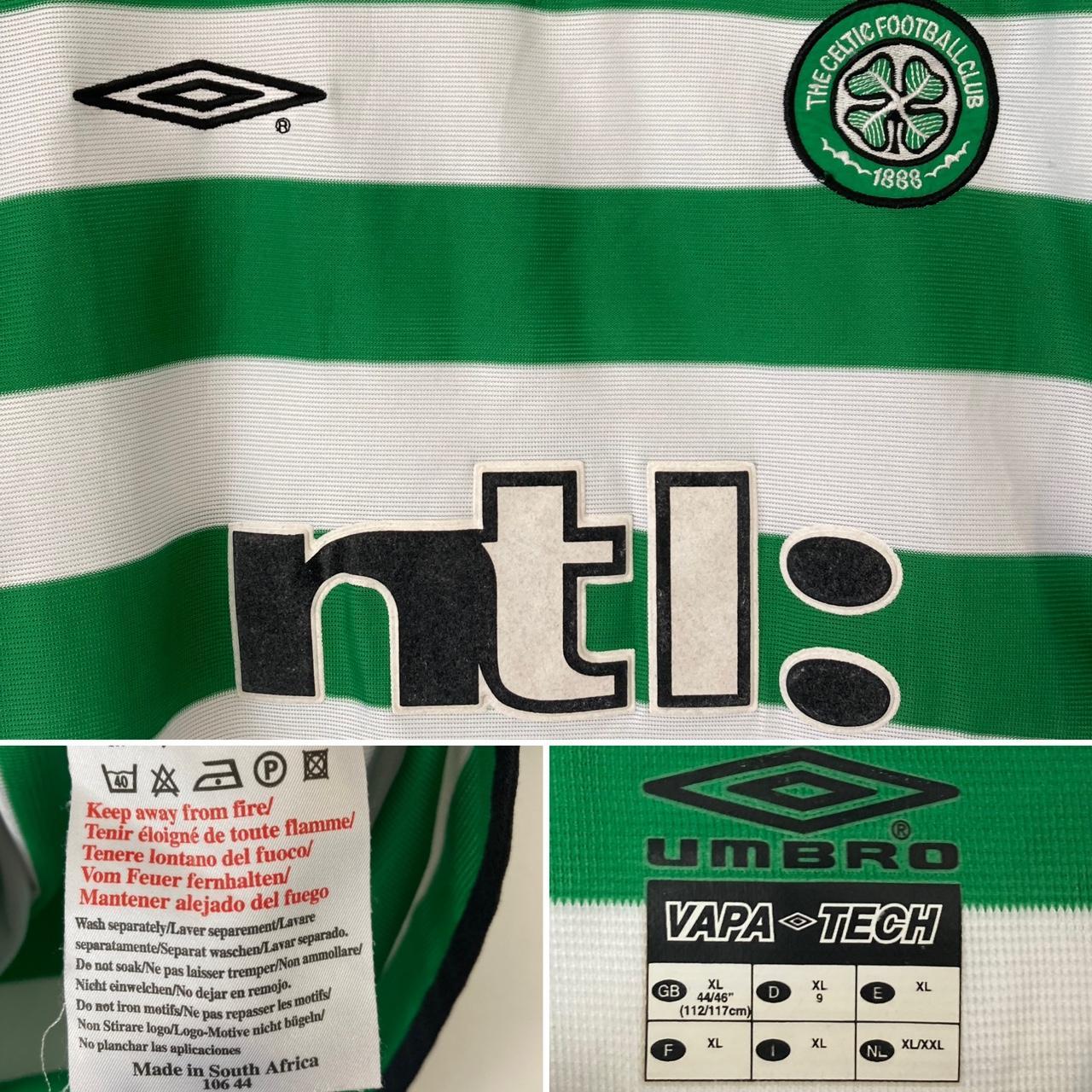 Celtic 2001/2003 Green & White Home Football Shirt (XL)