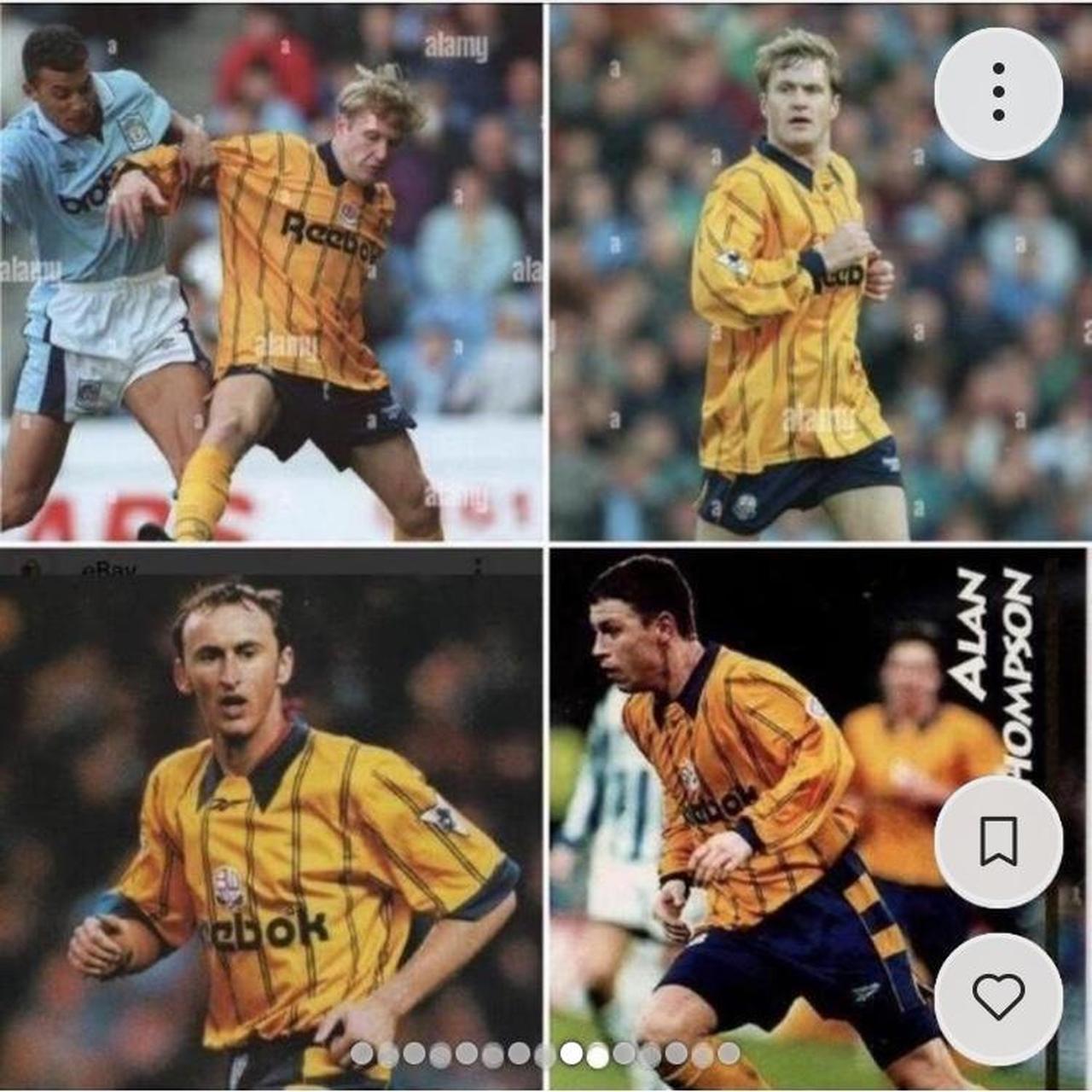 Bolton Wanderers 1994/1995 Yellow Away Football Shirt (M)