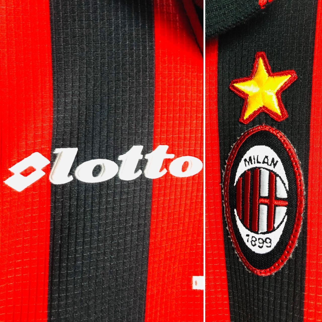 AC Milan 1997/1998 Red & Black Home Football Shirt (L)