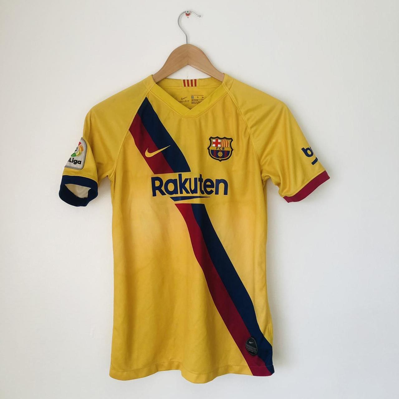 Barcelona 2019/2020 Yellow Away Football Shirt (YXL)