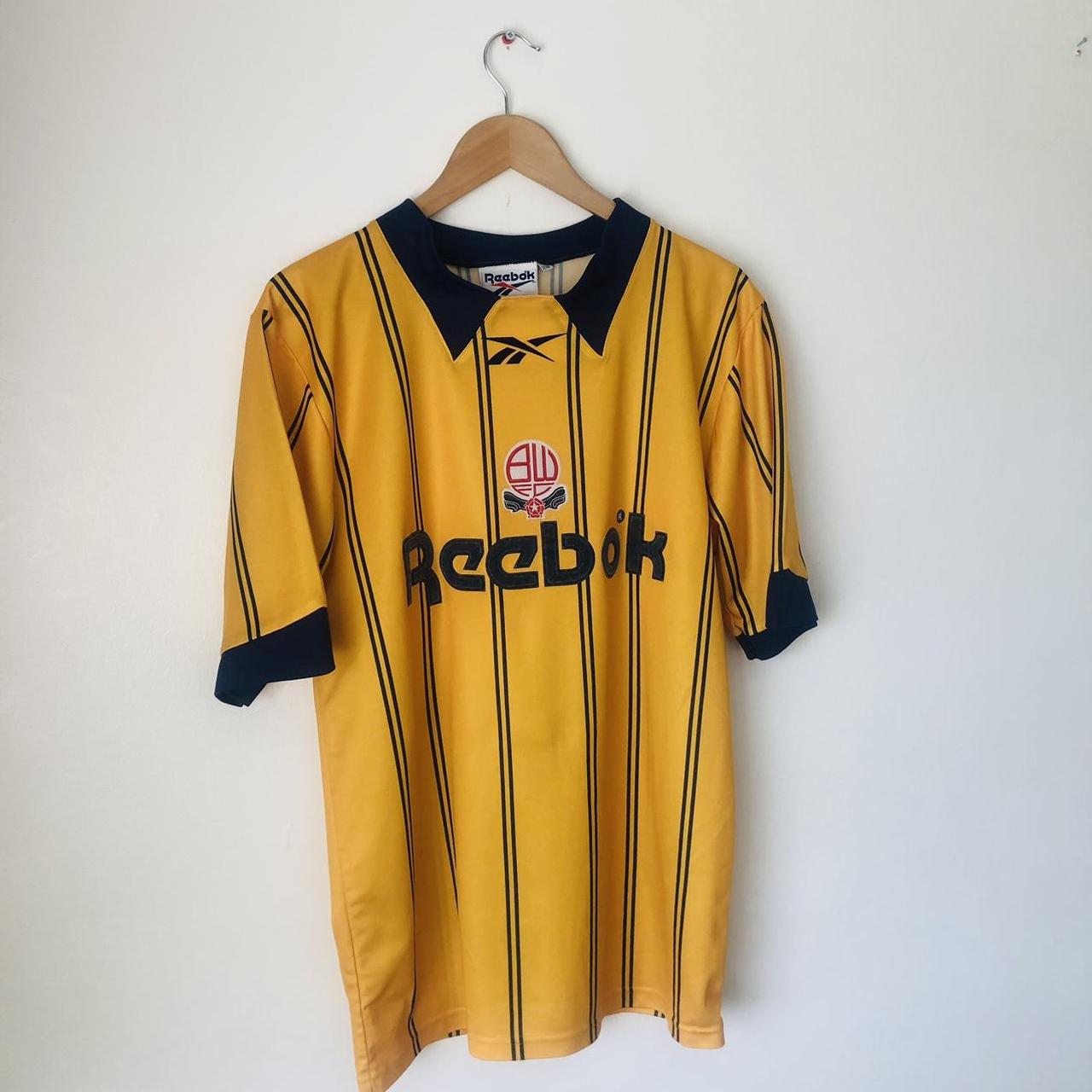 Bolton Wanderers 1994/1995 Yellow Away Football Shirt (M)