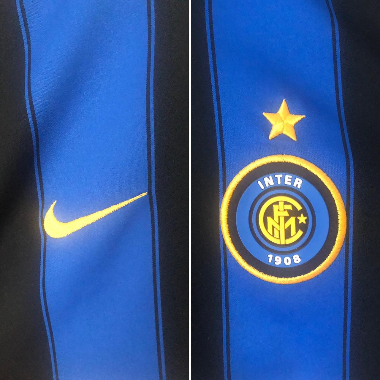 Inter Milan 2003/2004 Blue & Black Football Shirt (L)