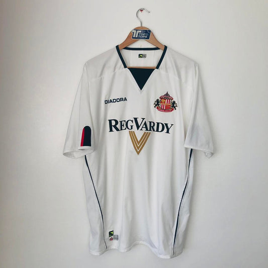 Sunderland 2004/2005 White Away Football Shirt (XL)