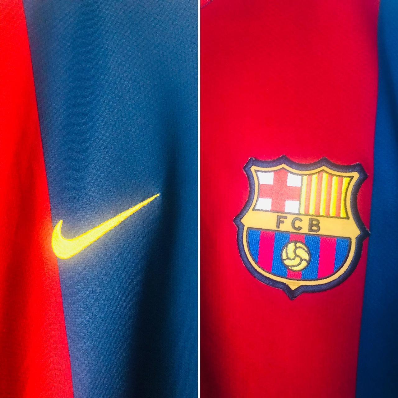 Barcelona 2006/2007 Red & Blue Football Shirt (XL)