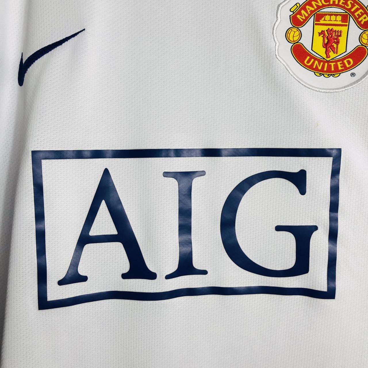 Manchester United 2008/2009 White Away Football Shirt (M)