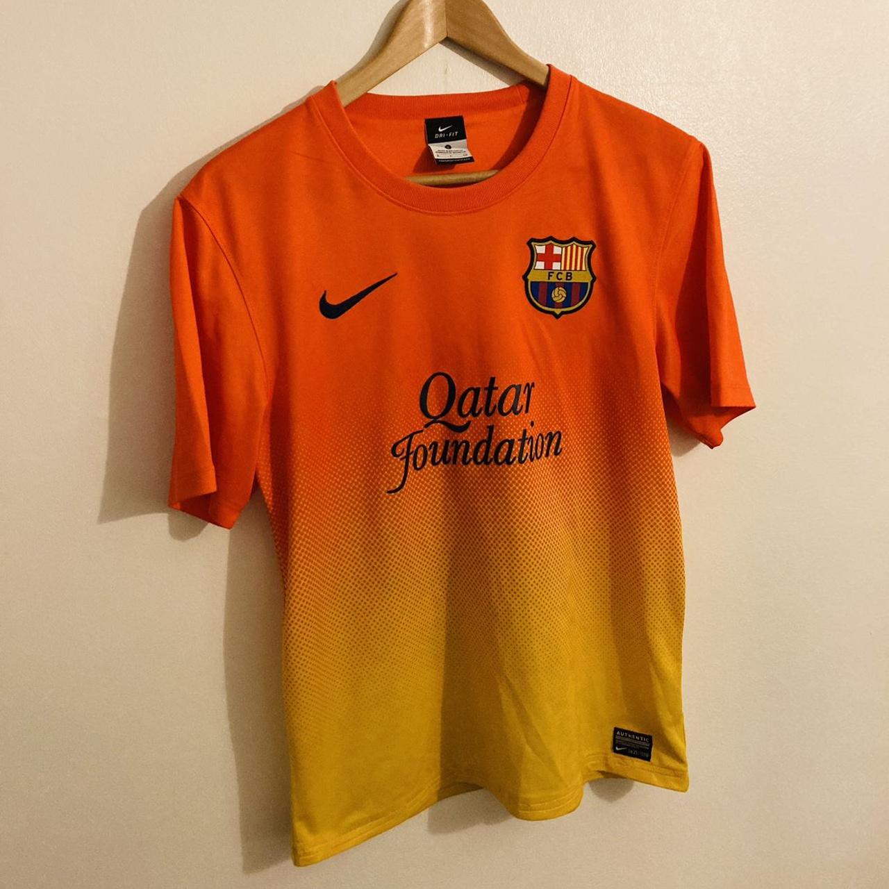 Barcelona 2012/2013 Orange Away Football Shirt (S)