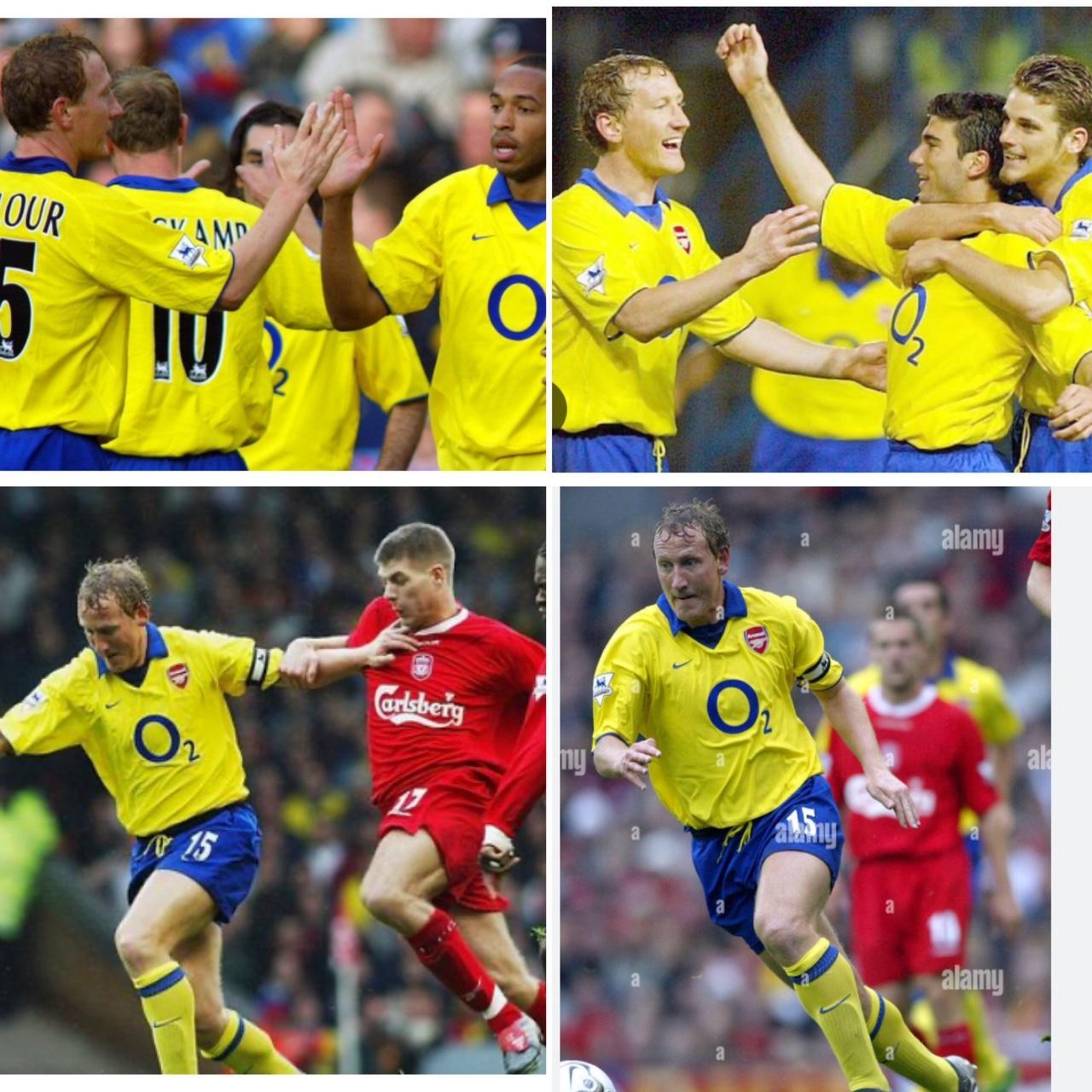 Arsenal 2003/2004 Yellow Away Football Shirt (XXL)