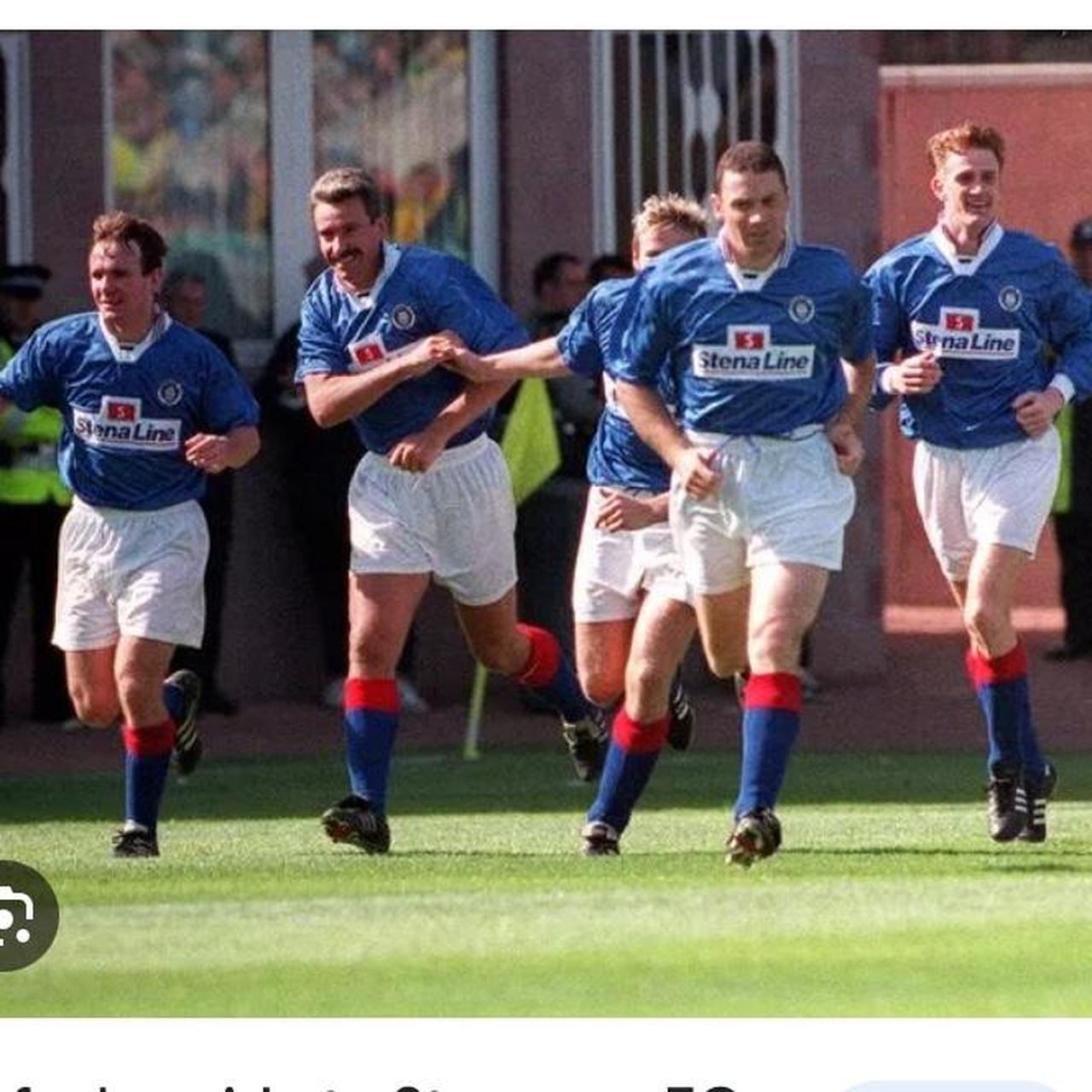 Stranraer 1997/1999 Blue Away Football Shirt (XL)