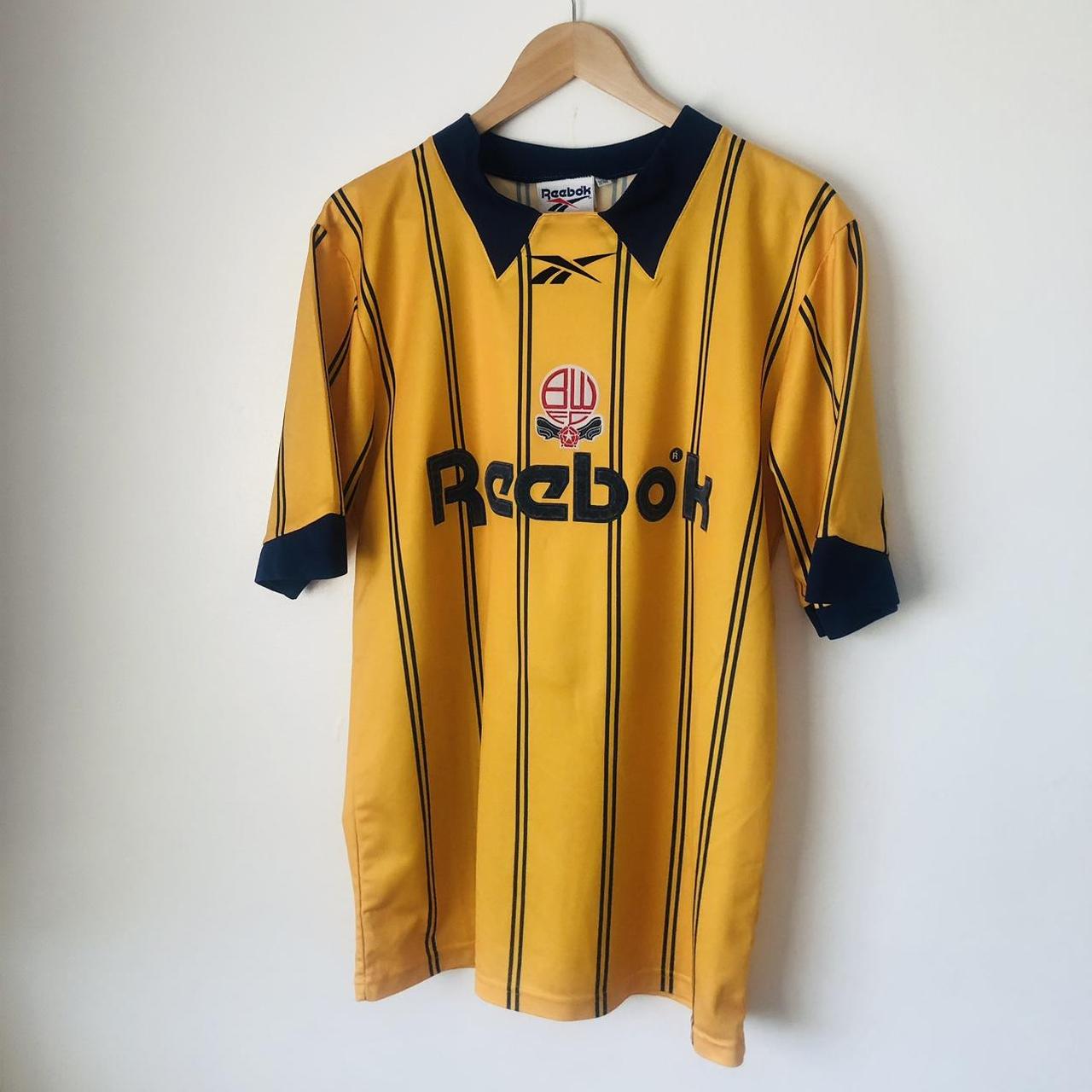 Bolton Wanderers 1994/1995 Yellow Away Football Shirt (M)