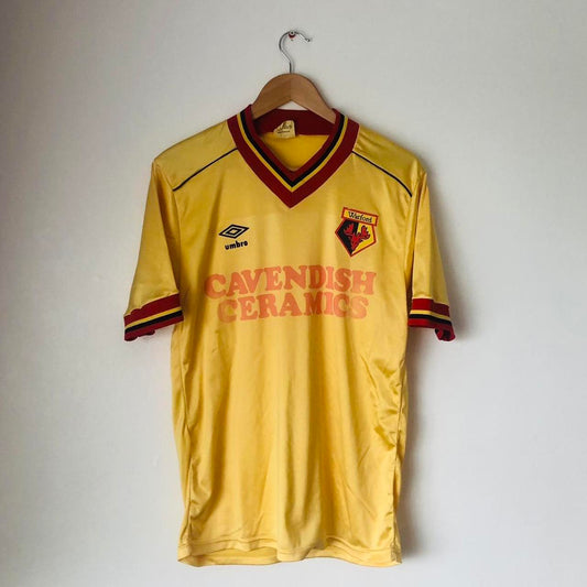 Watford 80s Yellow Home Football Shirt (M)