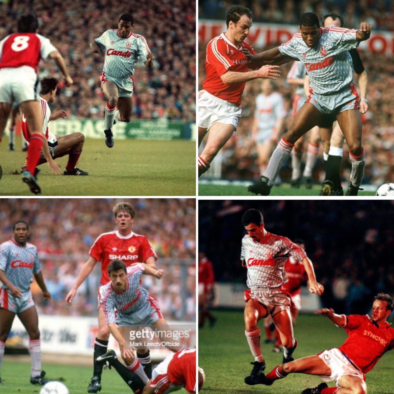 Liverpool 1989/1991 Grey Away Football Shirt (M)