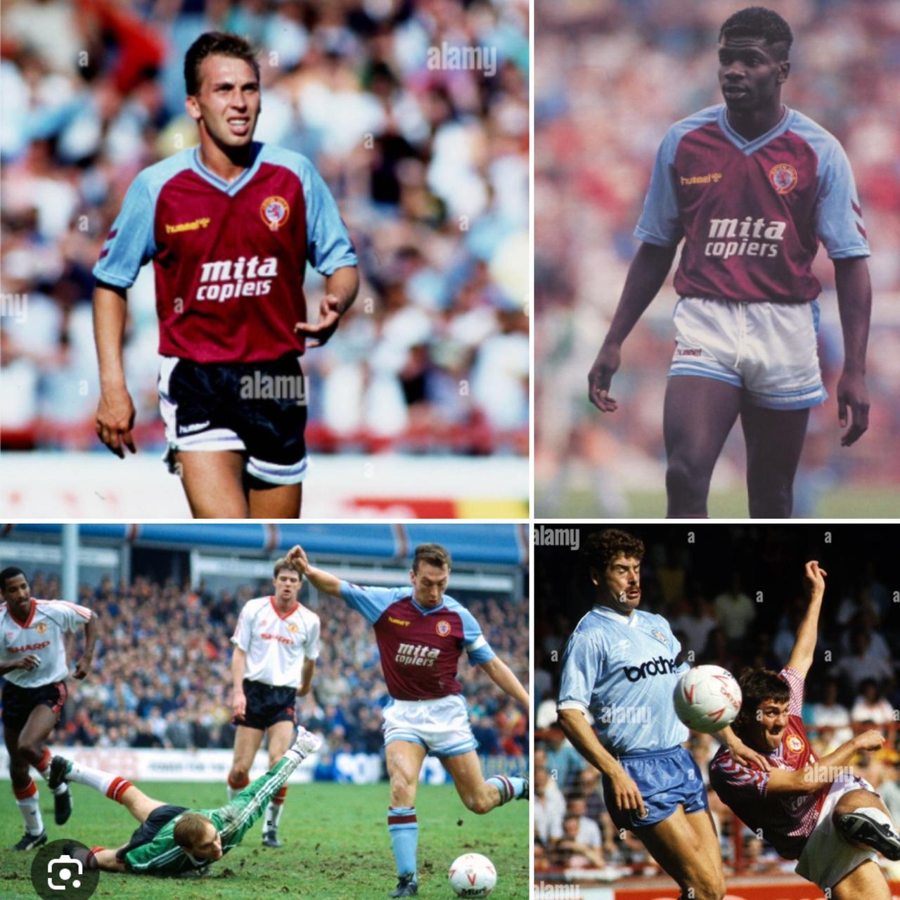 Aston Villa 1989/1990 Claret & Blue Home Football Shirt (M)