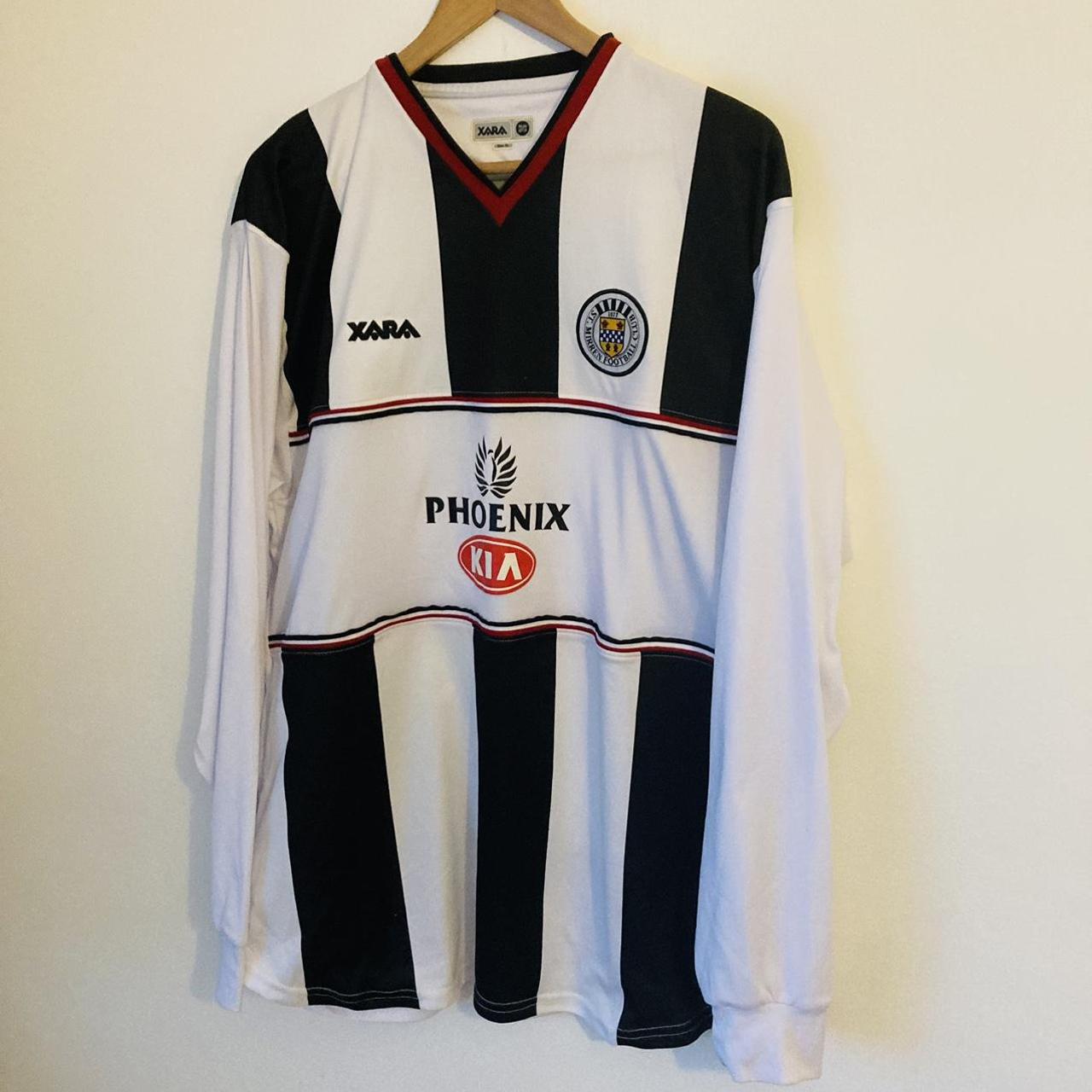 St Mirren 2003/2004 White & Black Home Football Shirt (XL)