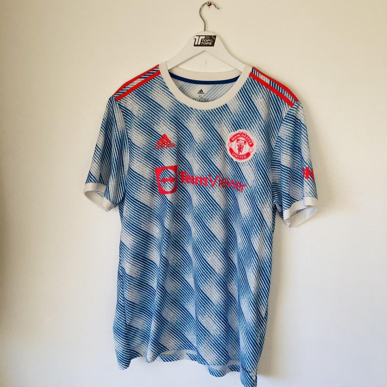 Manchester United 2021 Blue Away Football Shirt (XL)