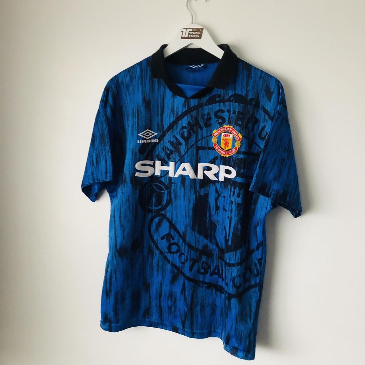 Manchester United 1992/1993 Blue Away Football Shirt (M)