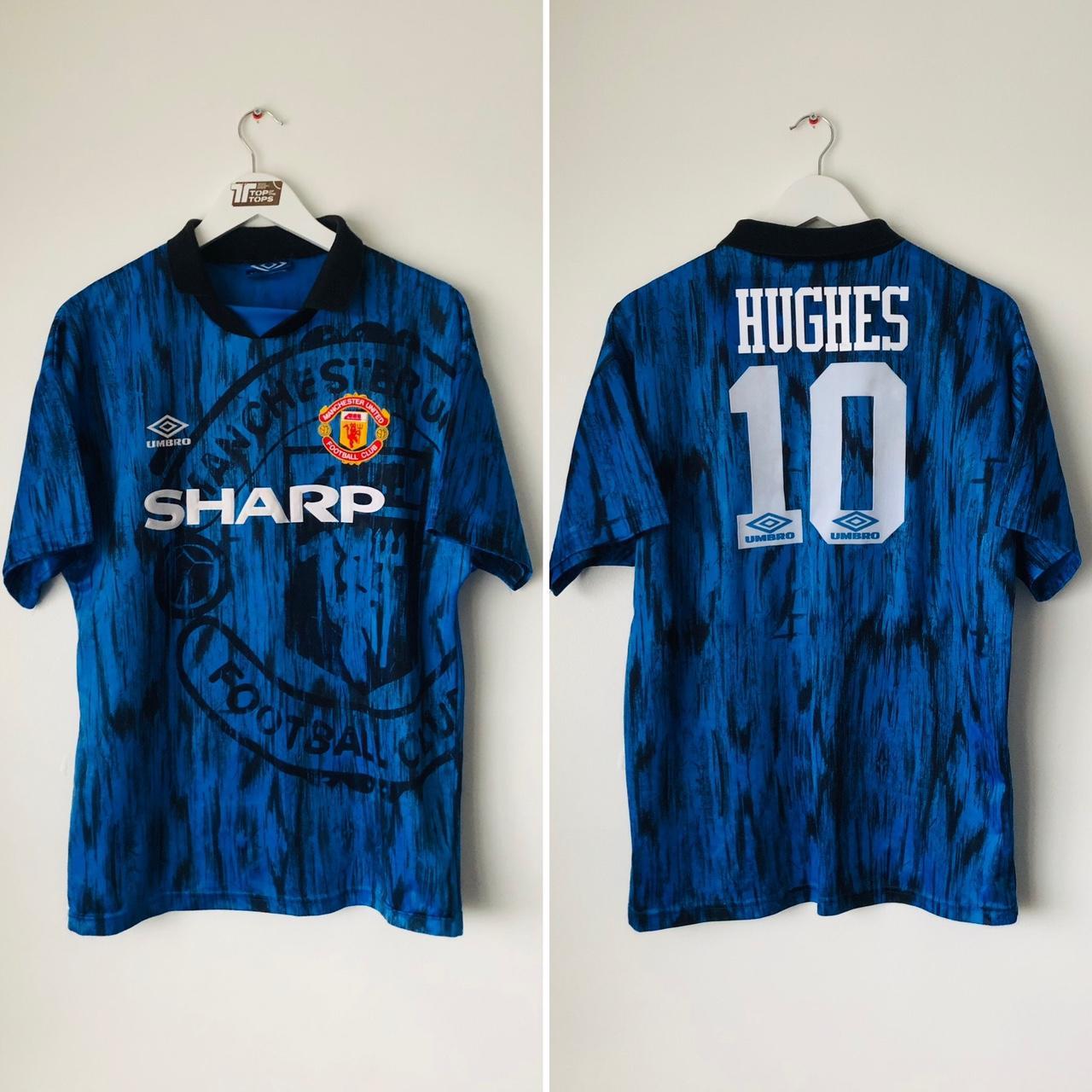 Manchester United 1992/1993 Blue Away Football Shirt (M)