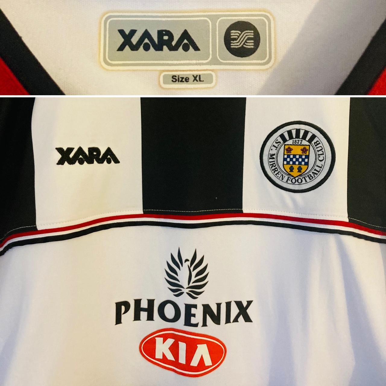 St Mirren 2003/2004 White & Black Home Football Shirt (XL)